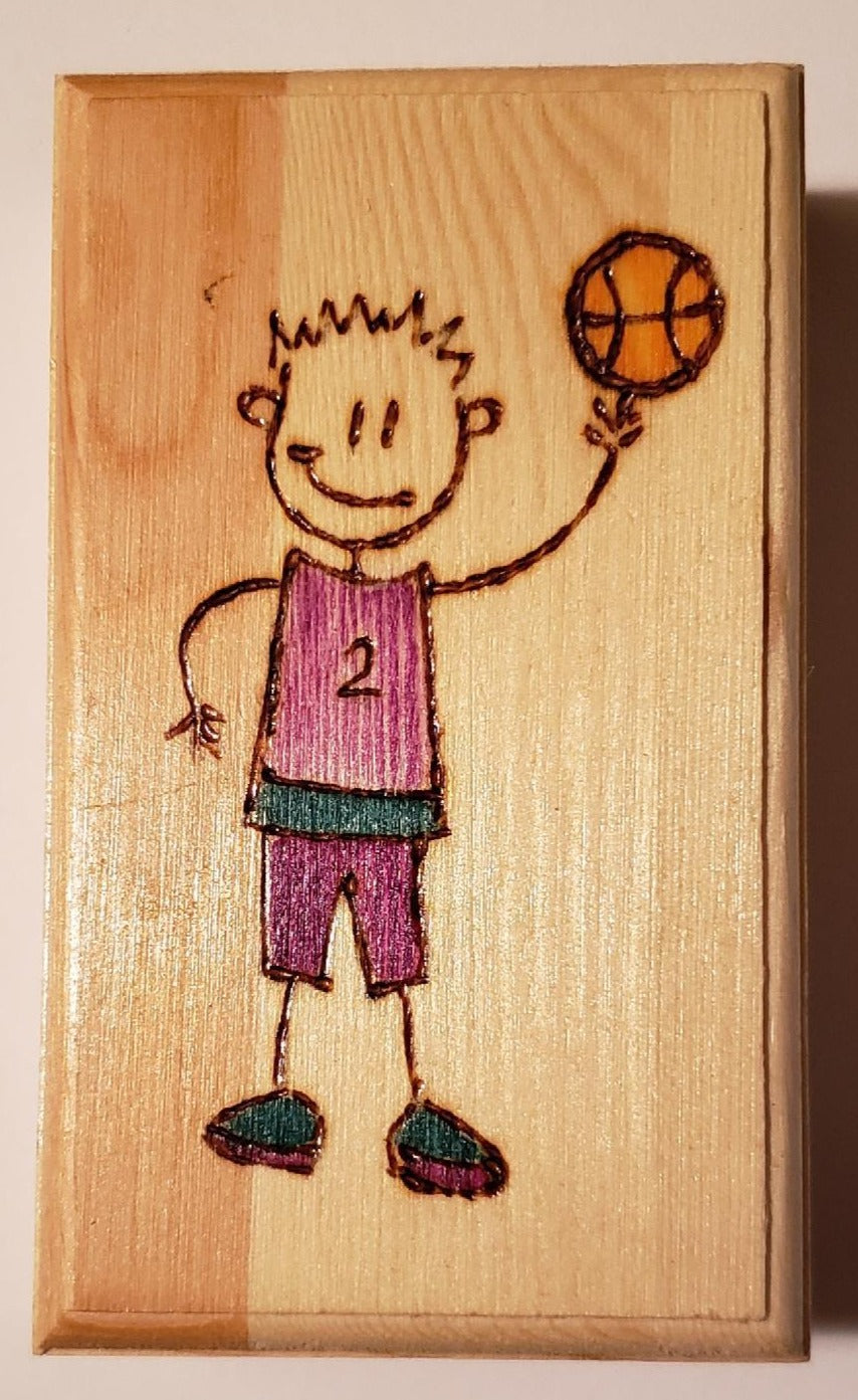 Basketball Boy Wooden Box